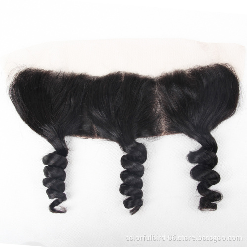 Wholesale Brazilian Hair 13*4 frontal Cuticle Aligned Virgin loose wave Human Hair Brazilian loose wave remy hair extension